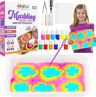 Ensemble de peinture sur marbre graflo pour filles et garçons âgés
