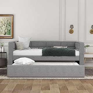 Lch lit de repos double avec support lit rembourré avec dossier rembourré canapé-lit