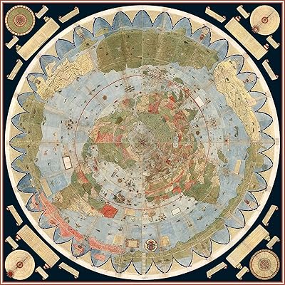 Riley creative solutions carte du monde de la terre plate 1587 urbano monte