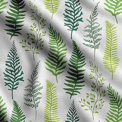 Imprimé feuilles de natation, tissu en coton batiste, tissu matelassé vendu au mètre