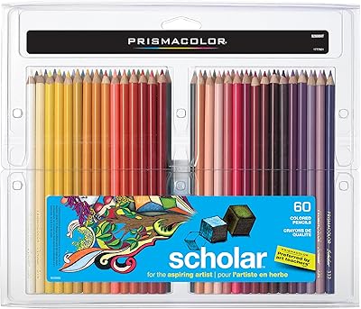 Crayons de couleur prismacolor scholar 92808ht, 60 pièces