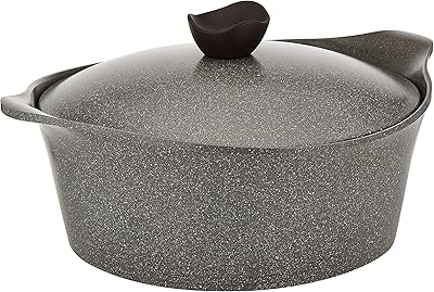 Neoflam marmite eni 30 cm marbre couvercle avec évent vapeur revêtement en céramique