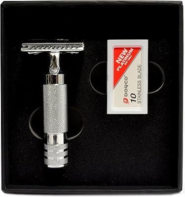Cs-204 classic samurai grand rasoir à double tranchant à manche court avec 10