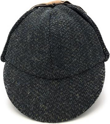 Chapeau deerstalker – traditionnel écossais - sherlock - harris tweed - deux visières