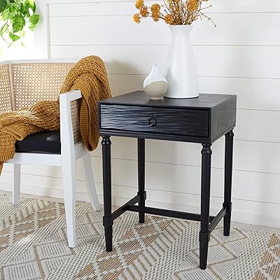 Safavieh home collection mabel table d'appoint noire à 1 tiroir acc5721a, 19" l
