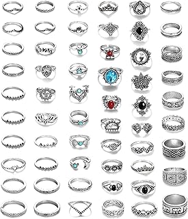 Loyallook 84-130pcs bague midi bohème knuckles ensembles mode doigt vintage argent anneaux empilables pour femmes filles knuckle midi rings. Diaytar : Des offres irrésistibles chaque jour