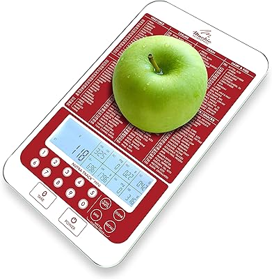 Balance de cuisine numérique makie balance alimentaire avec valeurs nutritionnelles pour les calories