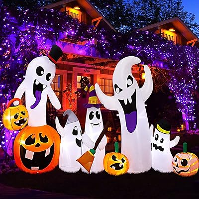2022 jolies décorations gonflables d'halloween de 9 pieds pour halloween, conception fantôme de citrouille blanche avec lumières led et ventilateur pour jardin extérieur, fête d'halloween. La plateforme e-commerce qui démocratise la consommation : Diaytar