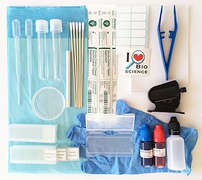 Ensemble de préparation de lames de microscope tout-en-un de 43 pièces rs science