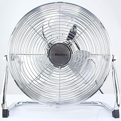 Ventilateur de sol de salle de sport en métal chromé à grande vitesse