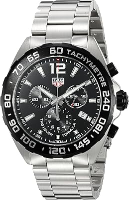 Montre à quartz pour homme avec affichage analogique et bracelet en acier inoxydable