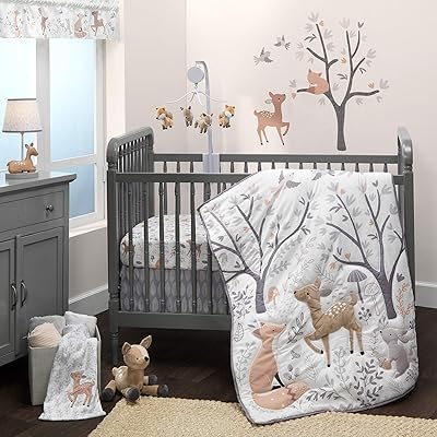 Parure de lit pour bébé 3 pièces bed time originals, deer park, multicolore