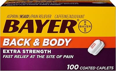 Gélules bayer extra fortes pour le dos et le corps 500 mg, 100