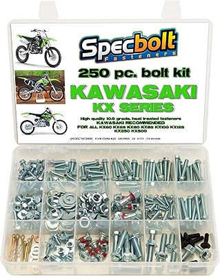 Kit de 250 boulons specbolt kawasaki kx pour entretien et restauration