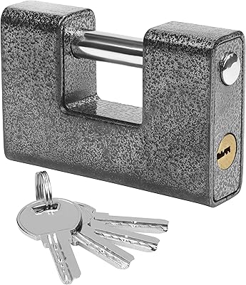 Cadenas robustes curtzi avec 4 clés à coupe unique en acier massif