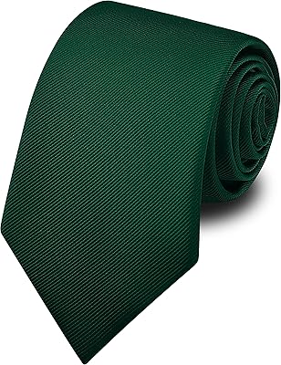 Cravate formelle tissée de couleur unie pour hommes 3,15" (8 cm) + coffret