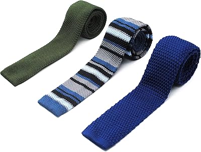 Cravates tricotées zynxus pour hommes, infroissables, lavables en machine, cravates fines de 2,5"