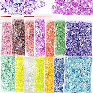 Flacons de paillettes en résine épaisse irrégulière irisée, fournitures d'artisanat époxy/tasses et slime