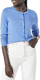 Amazon essentials pull cardigan léger à col rond pour femme