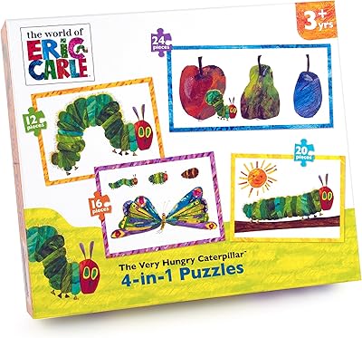 Puzzle 4 en 1 chenille affamée et poilue