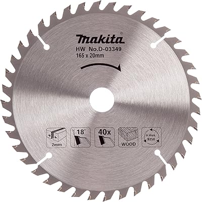 Lame de scie circulaire makita d-03349, diamètre 165 mm, 40 dents