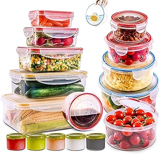 28 grands récipients de stockage des aliments avec couvercles hermétiques organisateur de garde-manger