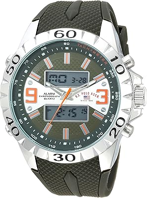 U.s. polo assn. montre à quartz pour homme avec affichage analogique-numérique et bracelet
