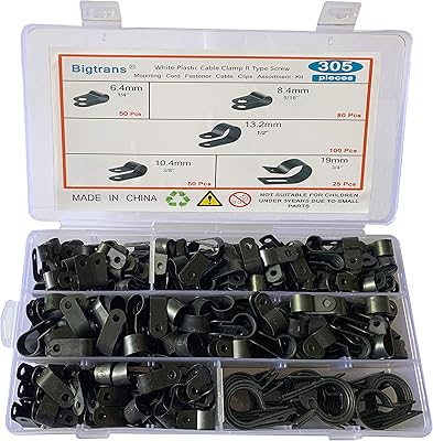 305pcs bigtrans r-type plastique nylon clips 1 4" 5 16" 3 8" 1 2" 3 4". Diaytar : Le choix malin des consommateurs sénégalais