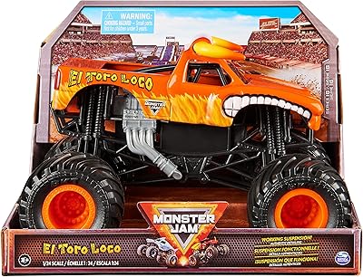 Monster jam, monster truck loco officiel el toro, véhicule de collection moulé sous