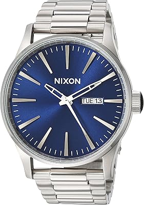 Montre pour homme nixon sentry ss jour/date en acier inoxydable 42 mm wr