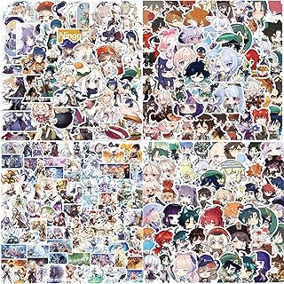 200 autocollants genshin impact, autocollants en pvc imperméables et résistants au soleil