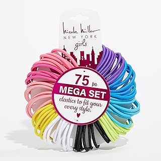 Méga ensemble de 75 pièces nicole miller d'élastiques colorés de 4 mm