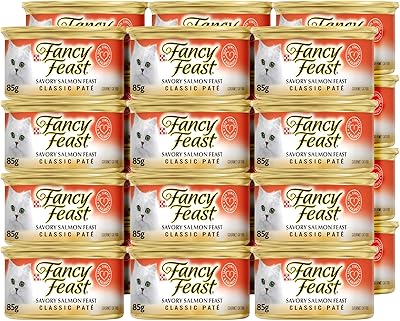 Purina fancy feast classic délicieuse nourriture pour chat au saumon, multicolore, 85 g