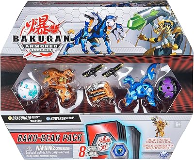 Bakugan 4 pièces de baku gear, dragonoid ultra avec baku gear et holocur