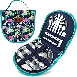 Ustensiles de camping kit désordre de 11 pièces ustensiles de voyage en acier