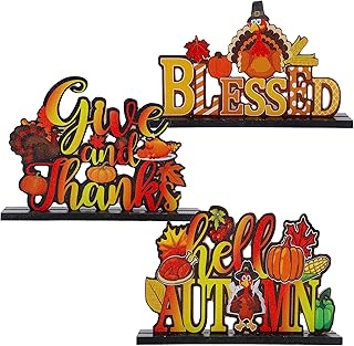 3 pièces décorations de thanksgiving pour table, décorations de centre de table