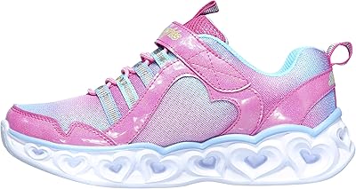 Baskets de luxe skechers heartlites pour filles, couleur arc-en-ciel