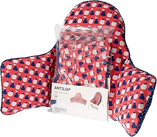 Coussin de soutien gonflable ikea antelope avec 2 housses rouge/bleu (pour chaise haute)