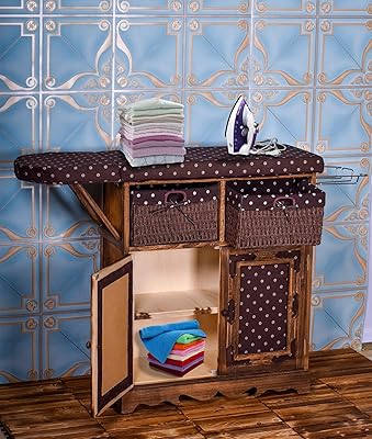 Planche pliante en bois massif kiwi avec armoires, bacs de rangement pour la maison,