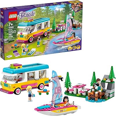 Lego friends 41681 ensemble de construction de camping-car forestier et de voilier