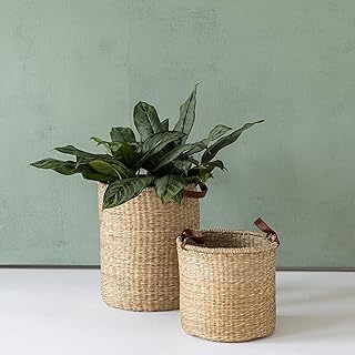 Utopia. panier de rangement en jonc de mer naturel tissé à la main