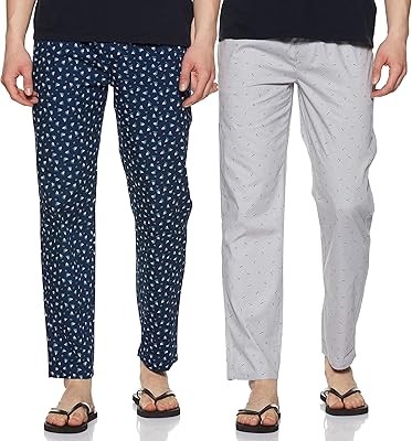 Pantalon de pyjama imprimé coupe classique longies pour hommes (paquet de 2)