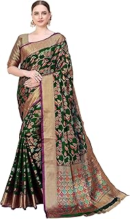Sari en soie mélangée anarva pour femme avec chemisier kanchipuram de la marque