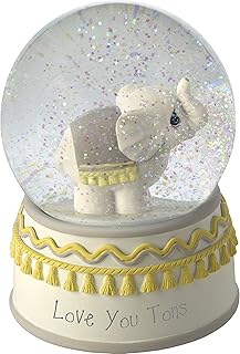 Boule à neige musicale precious moments elephant & love you tons en résine/verre