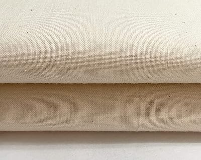 Tissu calicot en coton 100% naturel écru - poids moyen - largeur supplémentaire