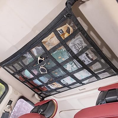Poche en filet de toit de voiture améliorée 315" x 216" renforce le chargement