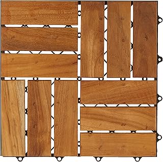 Revêtement de sol en teck beer decor, 12 stratifiés ez, 1 échantillon