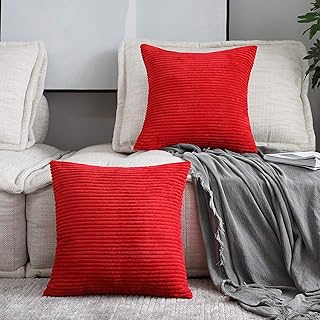 Home brilliant red housses de coussin décoratives pour siège de canapé lot