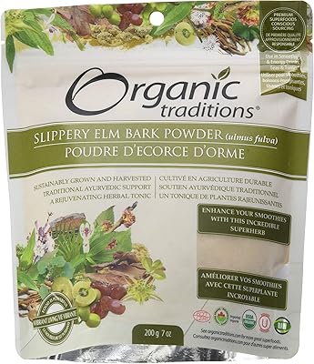 Poudre d'écorce d'orme rouge 200g - aliment diététique - marque : organic traditions