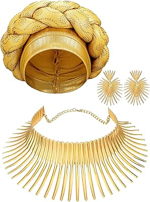 Ensemble de bijoux africains pour femmes, boucles d'oreilles en or, colliers à bretelles